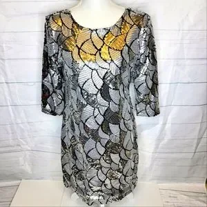 Arden B | Dresses | Arden B Cocktail Special Occasion Wedding Dress Sexy  Full Zip Low Back Sequin Lg | Poshmark